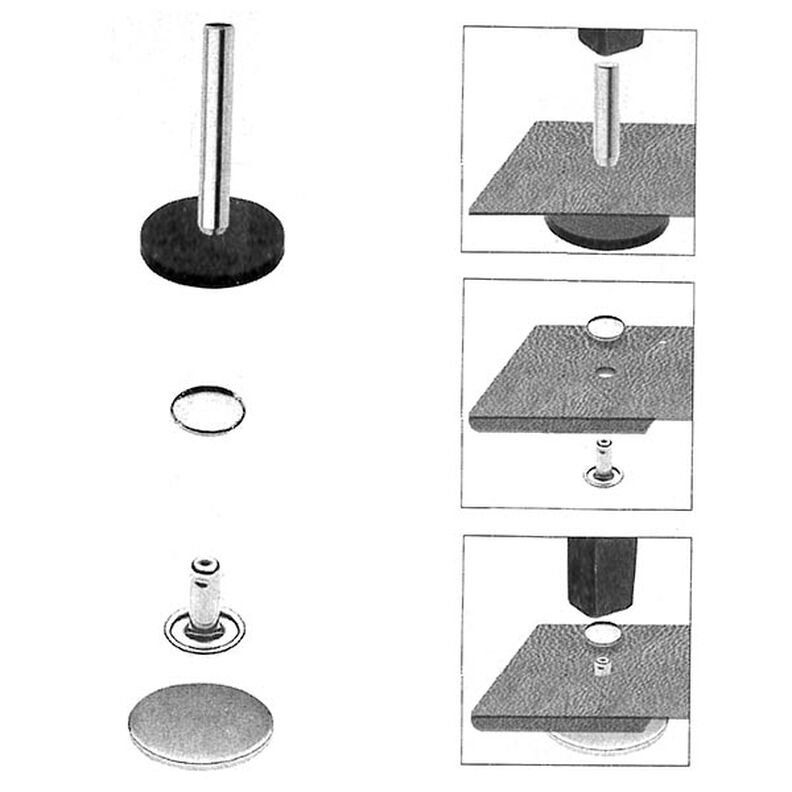 Rivets creux Klemmber [15 Pièces | Ø 9 mm] - argent métalliqueé| Prym,  image number 4