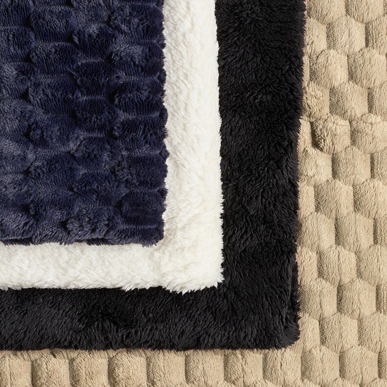 Fourrure synthétique Tissu peluche uni – écru, image number 4