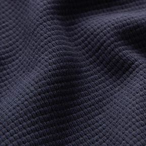 Mini Jersey de coton gaufr&eacute; uni &ndash; bleu marine, 