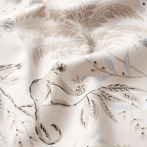 Tissu de décoration Satin de coton Jungle tropicale – noix de cajou, 