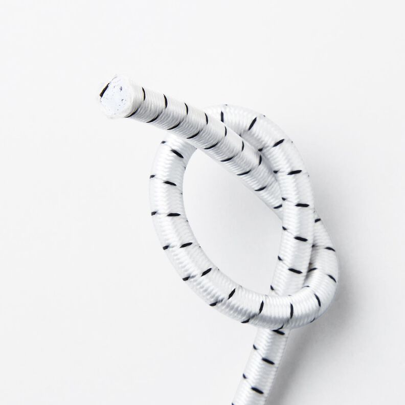 Cordon en caoutchouc robuste pour l'extérieur [Ø 10 mm] – blanc/noir,  image number 3