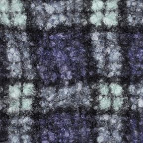 Tricot Bouclé Carreau – lilas/menthe clair, 