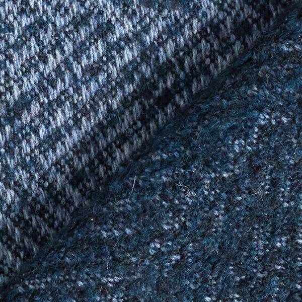 Tissu pour manteau en laine mélangée Zigzag – bleu marine,  image number 4