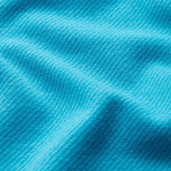 Tissu pour manteau en laine mélangée, uni – turquoise,  image number 2
