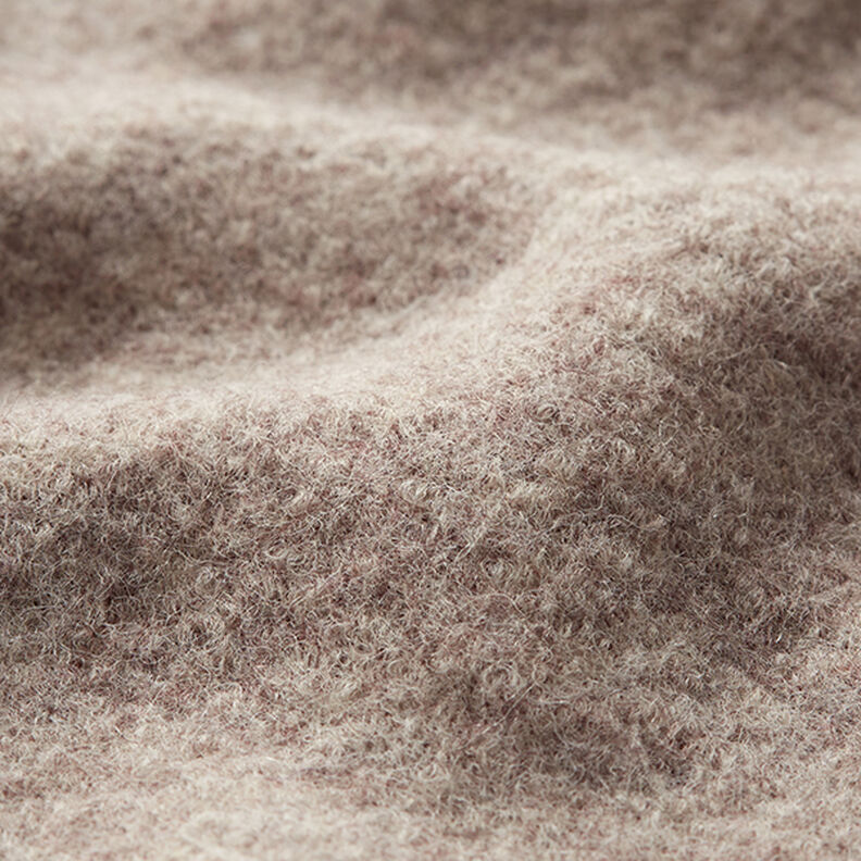 Loden de laine foulé Chiné – sable, image number 2