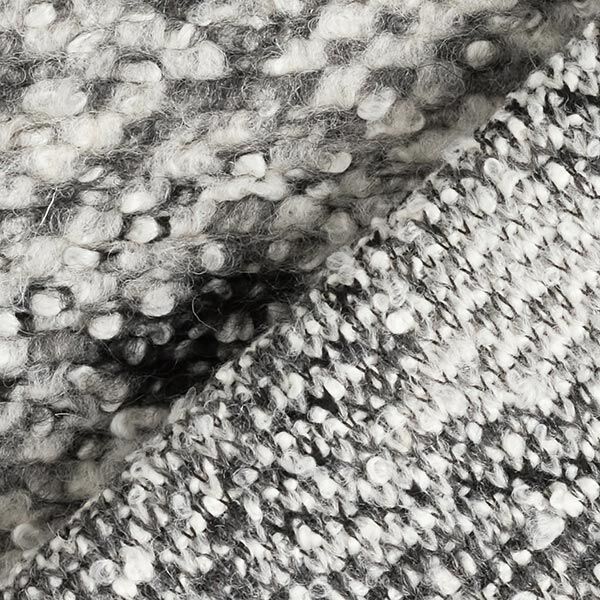 Maille bouclée en laine mélangée Grands losanges – gris,  image number 4