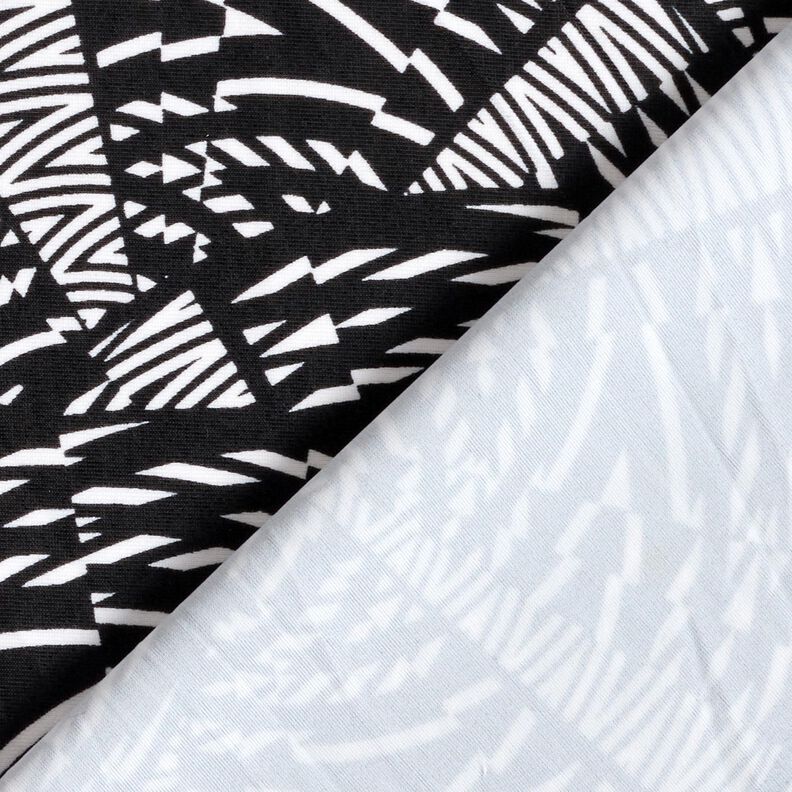 Tissu pour maillot de bain Motif graphique abstrait – noir/blanc,  image number 4