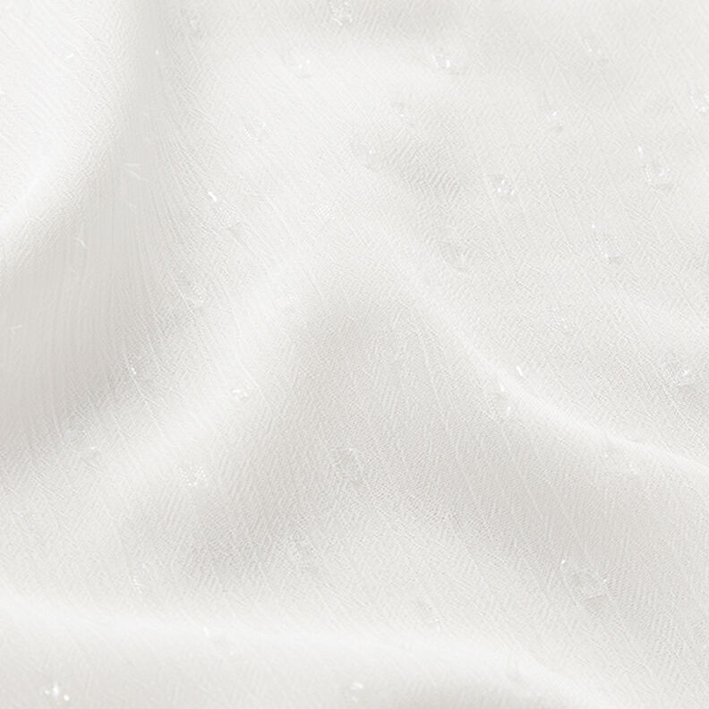 Mousseline Pois à paillettes – blanc,  image number 2