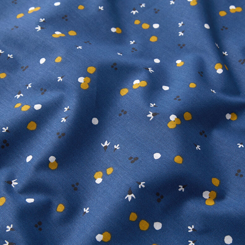 Tissu en coton Cretonne Points de couleur – bleu marine,  image number 2