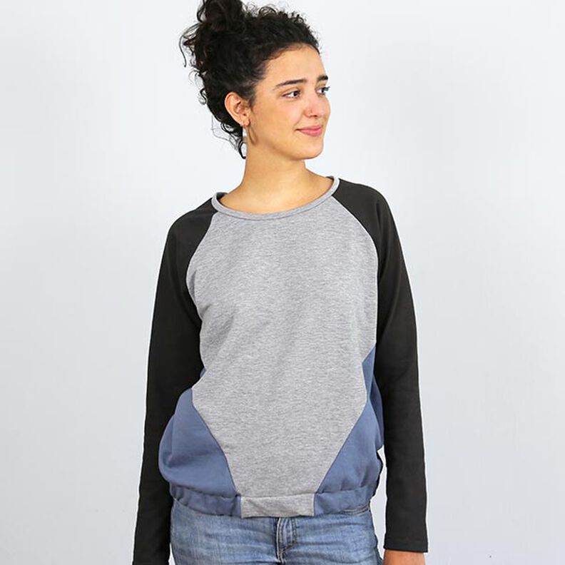 FRAU LILLE - Pull raglan avec coutures diagonales, Studio Schnittreif  | XS -  XXL,  image number 6