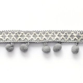 Galon à pompons croix [ 15 mm ] – gris/écru, 