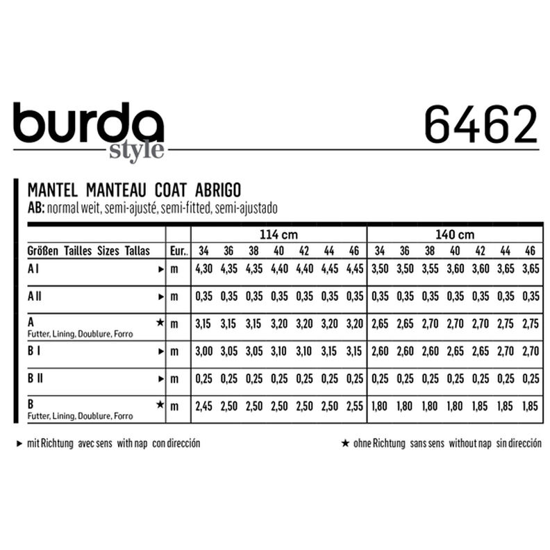Manteau, Burda 6462 | 34 - 46,  image number 4