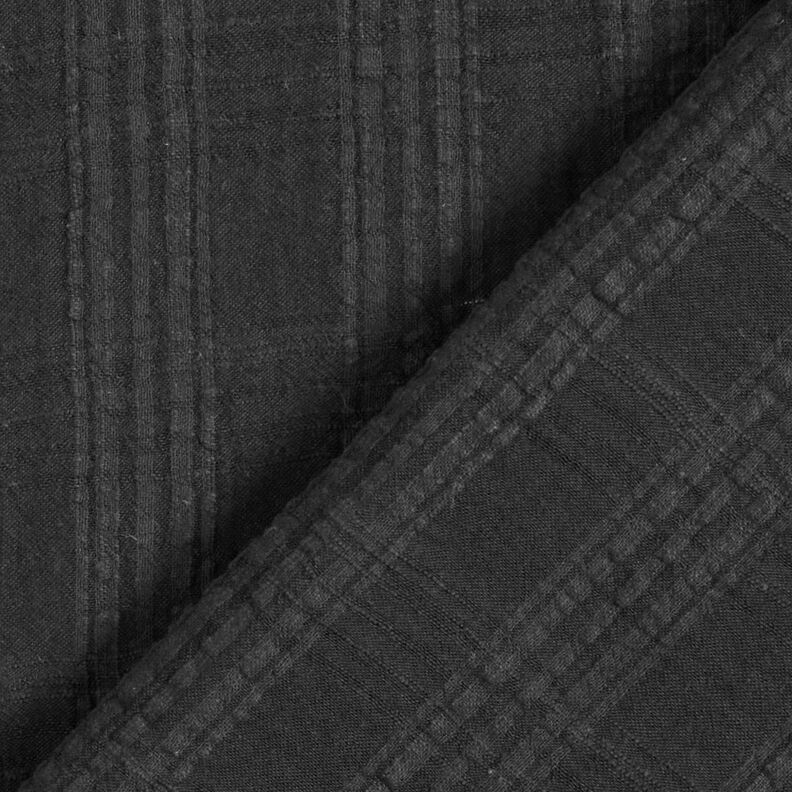 Seersucker en coton-viscose mélangés – noir, image number 5