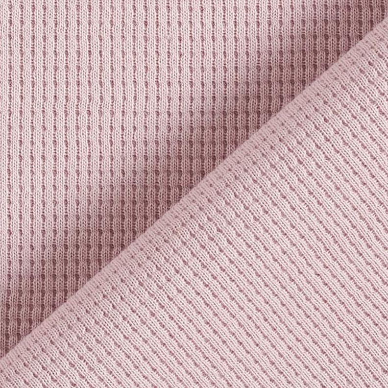 Mini Jersey de coton gaufré uni – vieux rose, image number 4
