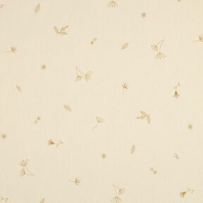GOTS Jersey coton Branches et plantes | Poppy Fabrics – crème/brun faon, 