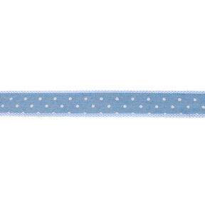 Ruban tissé Jeans pois – jean bleu clair, 