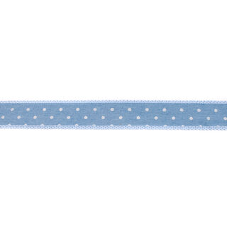 Ruban tissé Jeans pois – jean bleu clair, 