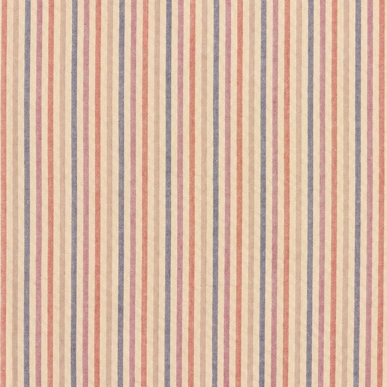 Seersucker Rayures multicolores – noix de cajou/raisin, image number 1