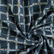 GOTS Jersey coton Carreaux | Tula – bleu nuit/moutarde,  thumbnail number 3