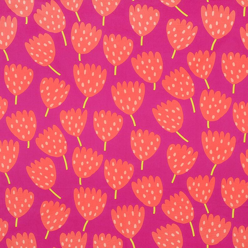 Popeline coton Tulips | Nerida Hansen – pourpre/corail,  image number 1