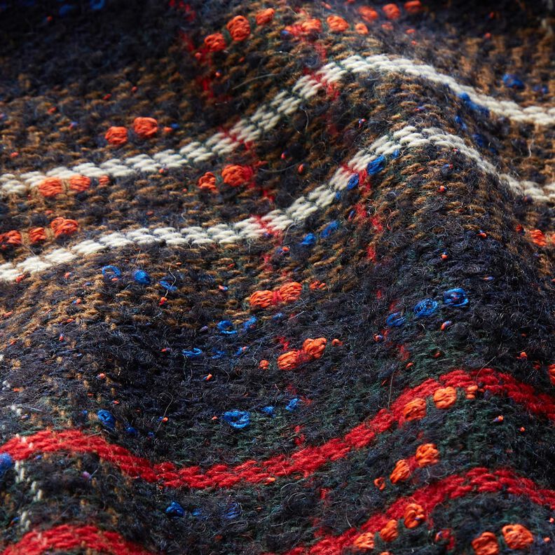 Tissu pour manteau en laine mélangée à carreaux flous, image number 3