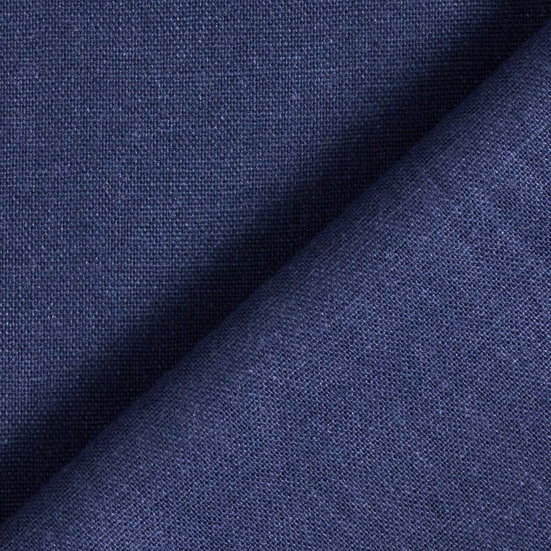 Pur lin lourd Uni – bleu marine, image number 3