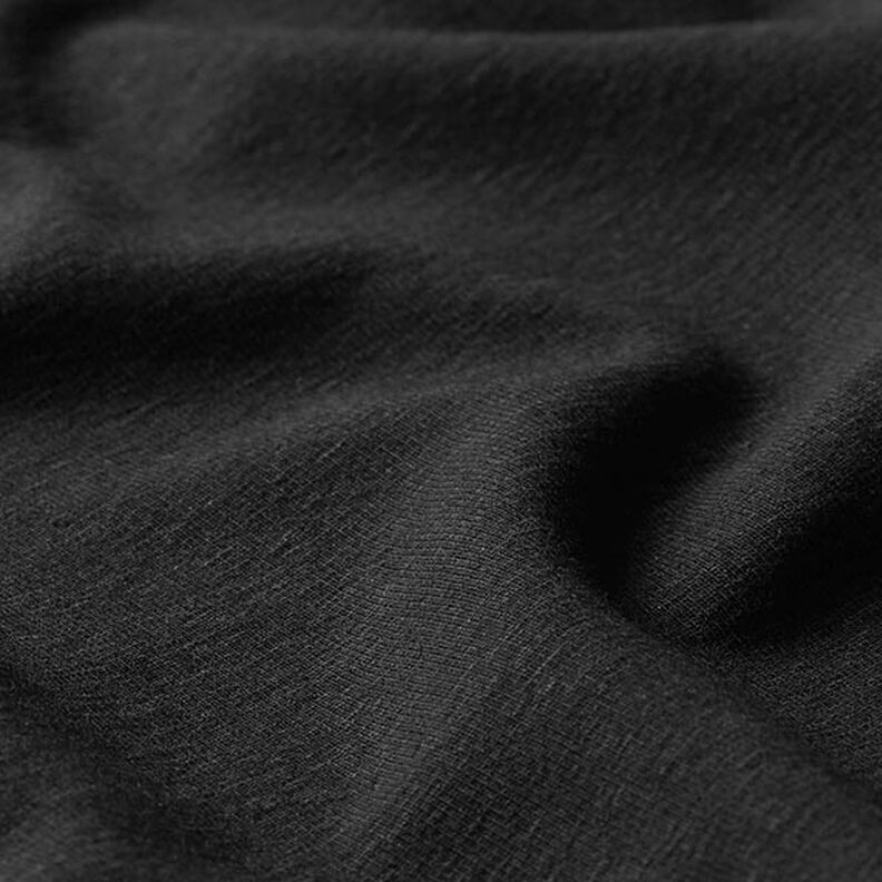 Jersey coton Medium Uni – noir,  image number 2