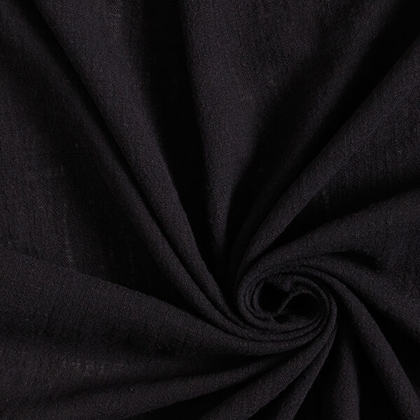 Tissu en coton Aspect lin – noir,  image number 1