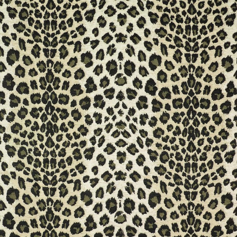 Tissu de revêtement Jacquard Léopard – taupe/kaki,  image number 1