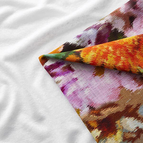 Tissu pour chemisier mélange lin-viscose fleurs somptueuses, image number 5