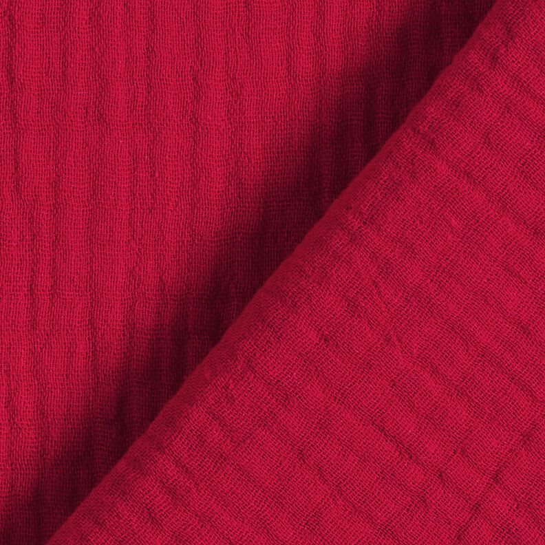 GOTS Tissu double gaze de coton | Tula – carmin,  image number 5