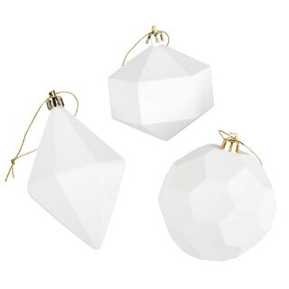 Boules en plastique Set „Liv“ | Rayher – blanc, 