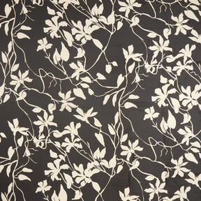 Chiffon Fleurs recyclées – noir/beige clair, 