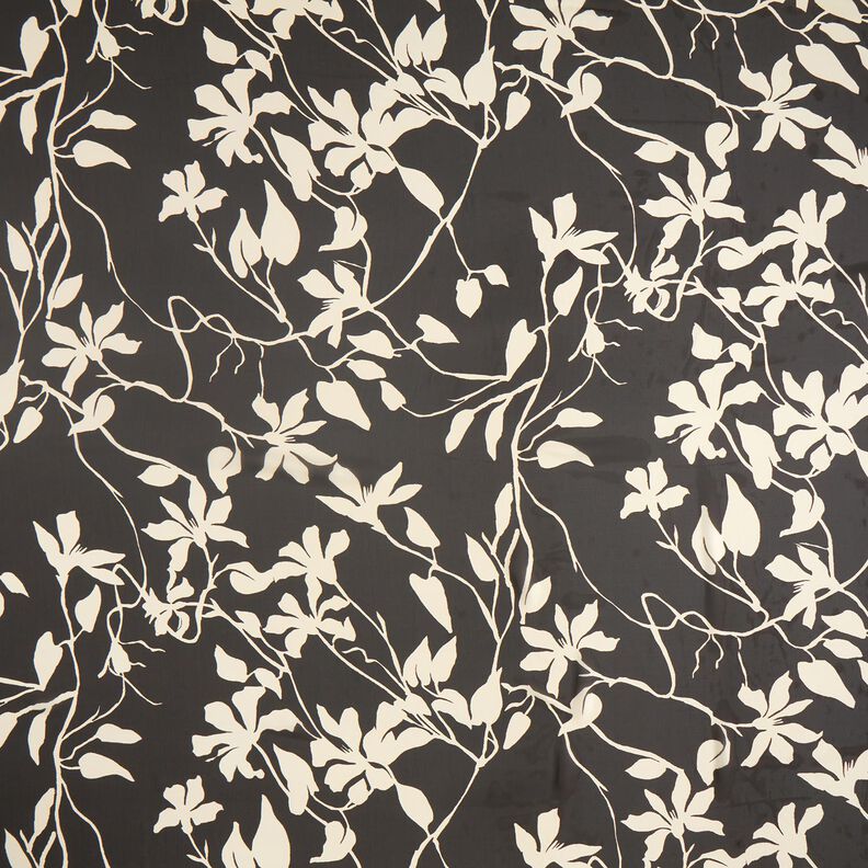 Chiffon Fleurs recyclées – noir/beige clair,  image number 1