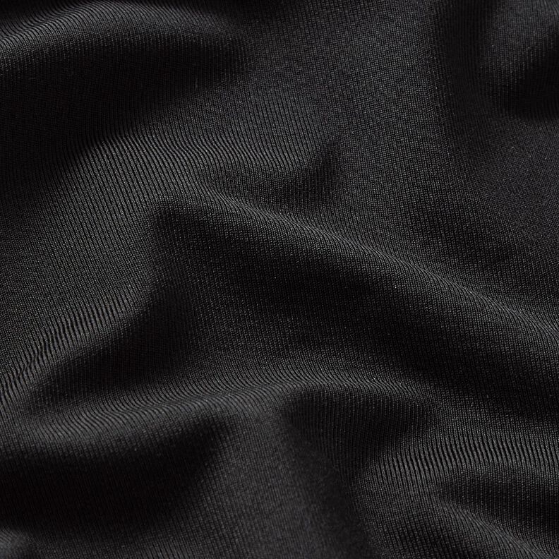 Jersey brossé intérieur uni – noir,  image number 2