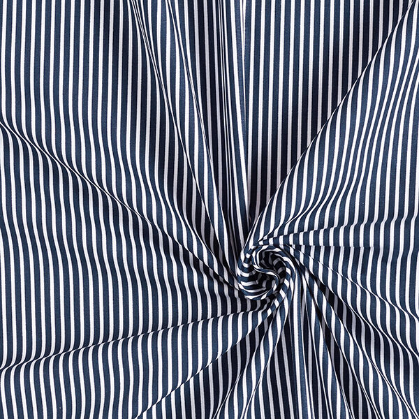 Popeline coton Rayures – bleu marine/blanc,  image number 3