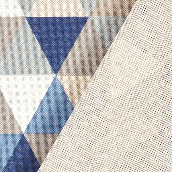 Tissu de décoration Semi-panama Triangles – bleu,  image number 4