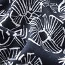 Mélange viscose lin Fleurs esquissées – bleu nuit/blanc,  thumbnail number 2